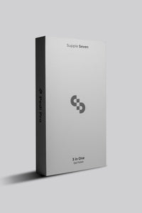 Supple 7 Box geopend met alle gelflessen